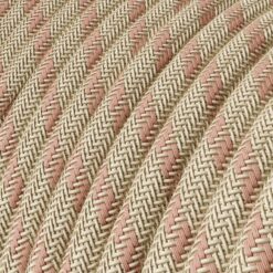 Textilkabel RD51 linne och rosa bomull