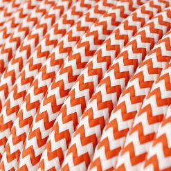 Textilkabel - RZ15 Orange Zig Zag