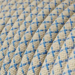 textilkabel RD65 linne och blå bomull
